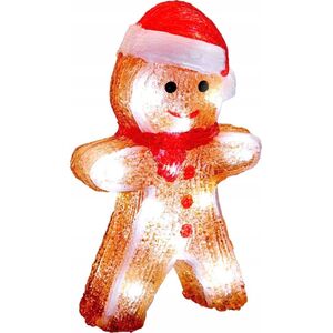 Dekoracja świąteczna Fééric Lights and Christmas Dekoracja świąteczna LED, ludzik z piernika, 21 cm