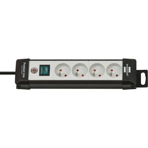Listwa zasilająca Brennenstuhl Premium-Line 4 gniazda 1.8 m biało-czarna (1951544100) 662106 4007123627646