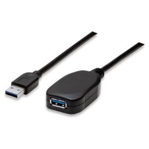 Kabel USB Manhattan USB-A - USB-A 5 m Czarny (150712) 705899 766623150712