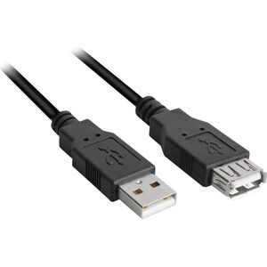 Kabel USB Sharkoon USB-A - USB-A 0.5 m Czarny (4044951015399) 730696 4044951015399