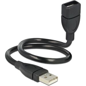 Kabel USB Delock USB-A - USB-A 0.35 m Czarny (83498) 748228 4043619834983