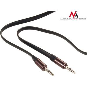 Kabel Maclean Jack 3.5mm - Jack 3.5mm 2m czarny brązowy (MCTV-695 B) 764091 5902211100836