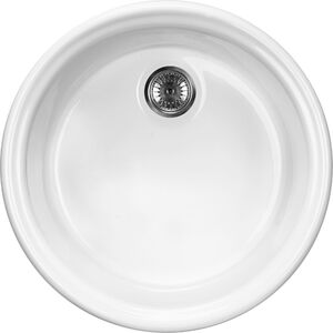 Zlewozmywak Deante  1-komorowy Lusitano bez ociekacza okrągły 44,5cm biały (ZCL_680N) 764987 5908212037850