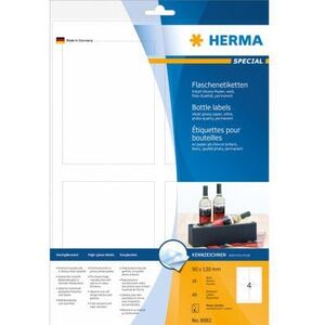 Herma Etykiety na butelki, biały, do drukarek atramentowych, błyszczący papier, 40 sztuk (8882) 785638 4008705088824
