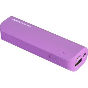 Powerbank Realpower PB-2600 2600mAh Fioletowy 769631 4040895493170