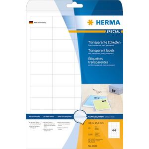 Herma Etykiety foliowe A4, folia przezroczysta matowa, 1100 szt (4680) 785387 4260379725843