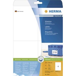 Herma Etykiety Premium A4, białe, papier matowy, 100 szt. (5063) 785473 4008705050630