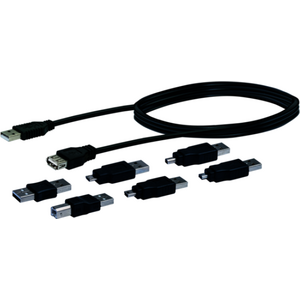 Kabel USB Schwaiger USB-A - Uniwersalne 1.5 m Czarny (CAUSET531) 798587 4004005124903