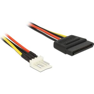 Delock SATA 15-pin - 4-pin Floppy, 0.24m, Wielokolorowy (83877) 837732 4043619838776