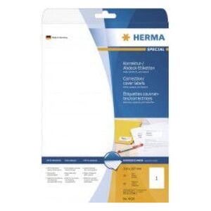 Herma Etykiety samoprzylepne kryjące A4, papier biały nieprzezroczysty mat, 25 szt. (4230) 824739 4008705042307