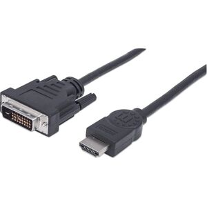 Kabel Manhattan HDMI - DVI-D 3m czarny (372510) 853451 766623372510