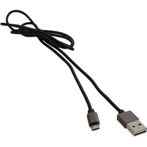 Kabel USB Platinet USB-A - microUSB 1 m Czarny (PUCRP1B) 929608 5907595434669