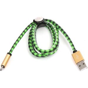 Kabel USB Platinet USB-A - microUSB 1 m Zielony (PUCLC1G) 929699 5907595433235