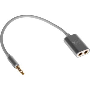 Kabel Maclean Jack 3.5mm - Jack 3.5mm x2 0.15m biały (MCTV-580) 1228334 5902211105251