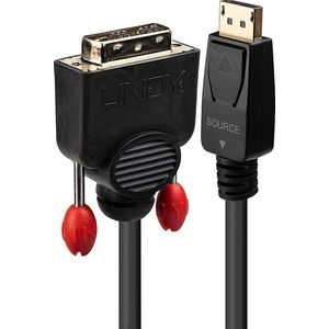 Kabel Lindy DisplayPort - DVI-D 0.5m czarny (41489) 1348733 4002888414890