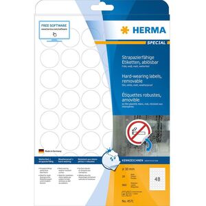 Herma Etykiety foliowe 30mm (4571) 1349643 4008705045711