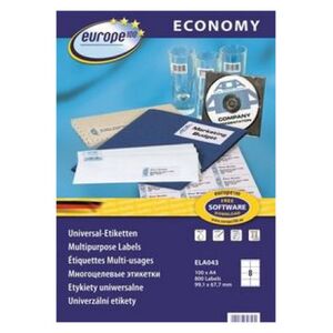 Avery Zweckform ETYK.ZF ECONOMY 99,1X67,7MM 043 100ARK ETYKIETA E100 ELA043 - ELA043 1470422 4004182303580