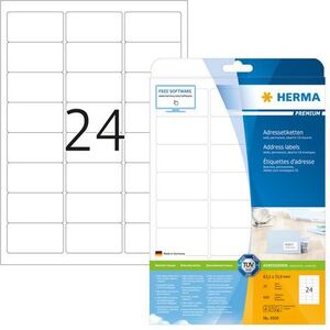 Herma Adressetiketten Premium A4 63,5 x 33,9 mm 600St. (4500) 1636979 4250440213874