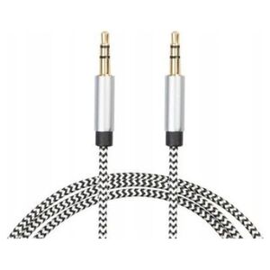 Kabel Libox Jack 3.5mm - Jack 3.5mm 1m srebrny (LB0094) 1677225 5902689074363
