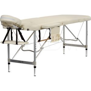Bodyfit Łóżko aluminiowe do masażu 2 segmentowe beżowe (468) 1689566 5902759971028