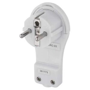 Emos Wtyczka kątowa ultra płaska 16A 2P+Z 250V z uchwytem biała P0066 - P0066 1787271 8592920038284