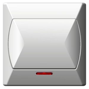 Ospel Łącznik jednobiegunowy z podświetleniem pomarańczowym AKCENT ŁP-1AS/00 3053666 5907577410759