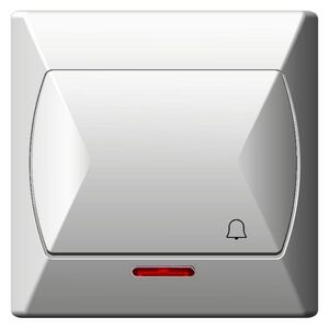 Ospel Łącznik zwierny dzwonek z podświetleniem pomarańczowym AKCENT ŁP-6AS/00 3053673 5907577410803
