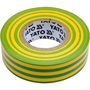 Yato Taśma elektroizolacyjna 19x0,13mm/20m PVC, izolacja-max 40kV /żółto-zielony/ - YT-81655 3073901 5906083816550