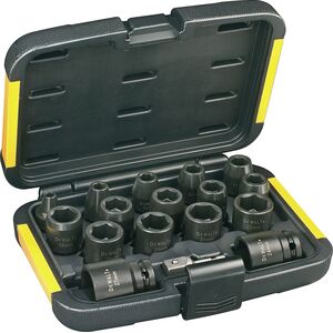 Dewalt Zestaw nasadek udarowych 6-kątnych 1/2" 6-27mm 17szt. (DT7506-QZ) 3094571 5035048078624