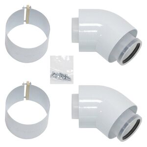 Vaillant Kolano powietrzno-spalinowe 60/100 45° 2szt. - 303911 3104338 4024074398135