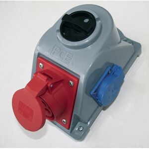 PCE Gniazdo stałe z wyłącznikiem Combo-Pol 16A 400V 3P+Z+N 230V IP44 96061541W 3115644 5907711108382