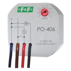 F&F Przekaźnik czasowy z opóźnionym opadaniem 230V 10A - PO-406 3115446 5908312595397