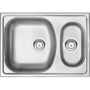 Zlewozmywak Deante  Xylo 1,5-komorowy bez ociekacza 62x44cm stal dekor (ZEX 3503) 3125952 5908212043165