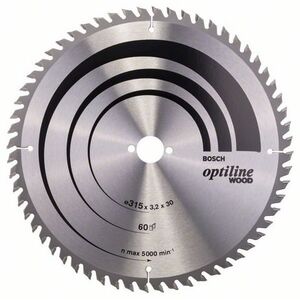 Bosch Tarcza pilarska Optiline Wood 315mm z60 - 2608640651 3133704 3165140194440