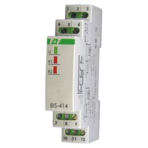 F&F Przekaźnik bistabilny BIS-414i sekwencyjny na szynę DIN 1-funk230V lub 24V AC/DC, I=2x16A InRush 160A/20ms styk 2x1P zaciski śrubowe 1 moduł 3167365 5908312598442