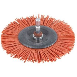 Wolfcraft Szczotka nylonowa 75mm trzpień 6mm czerwona (1500000) 3183825 4006885150003