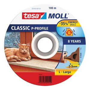 Tesa Uszczelka gumowa 9mm profil P brązowa 100m (5570301) 3182728 4042448099402