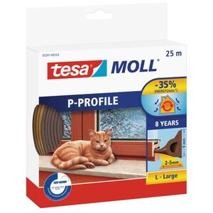 Tesa Uszczelka gumowa 9mm profil P brązowa 25m (0539103) 3182713 4042448904539
