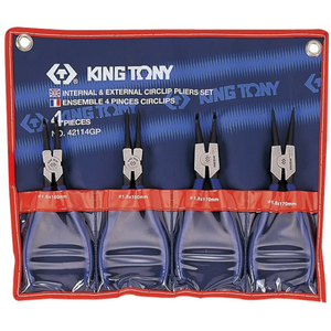 King Tony Komplet szczypiec do pierścieni Seegera w etui 4szt. (42114GP) 3187134 4710591934689