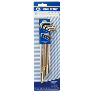 King Tony Zestaw kluczy trzpieniowych torx typ L T10-T50 z otworem 9szt. (20419PR) 3187675 4710591957541