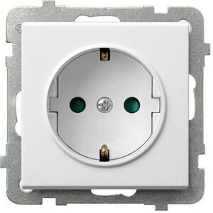 Ospel Gniazdo Sonata pojedyncze schuko z przesłonami białe (GP-1RSP/m/00) 3313656 5907577445393