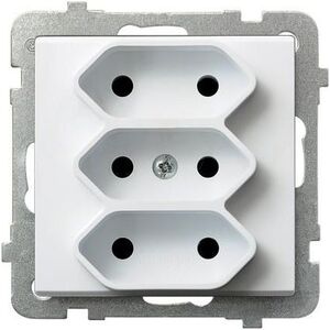 Ospel Gniazdo Euro Sonata potrójne białe (GP-3R/m/00) 3313756 8032793872405