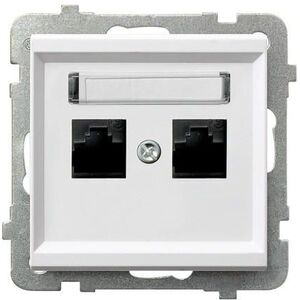 Ospel Gniazdo komputerowe Sonata podwójne 2xRJ45 5e białe (GPK-2R/K/m/00) 3314160 5907577444471