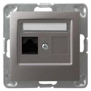Ospel Gniazdo komputerowe Impresja pojedyncze RJ45 5e tytan (GPK-1Y/K/m/23) 3314227 5907577439163