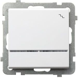 Ospel Łącznik schodowy Sonata pojedynczy 16AX IP20 z podświetleniem biały (ŁP-3RS/m/00) 3314306 5907577444204