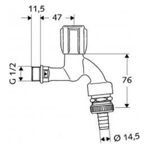 Schell Zawór czerpalny Comfort 1/2" chrom (033510699) 3322387 4021163130911