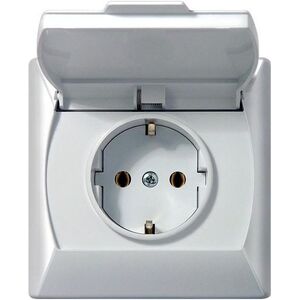 Ospel Gniazdo Akcent hermetyczne schuko z klapką białe (GPH-1AS/00/w) 3329309 5907577424732