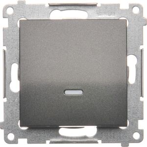 Kontakt-Simon Łącznik pojedynczy Simon 54 z podświetleniem 16AX 250V antracyt (DW1AL.01/48) 3331692 5902787559014