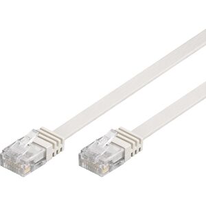 Goobay Kabel krosowy płaski patchcord U/UTP kat. 5e biały 5m (93361) 3340656 4040849933615
