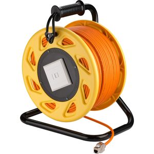 Goobay Przedłużacz bębnowy teleinformatyczny S/FTP kat. 7A 4 x 2 x AWG23 LSZH pomarańczowy 90m (58938) 3342233 4040849589386